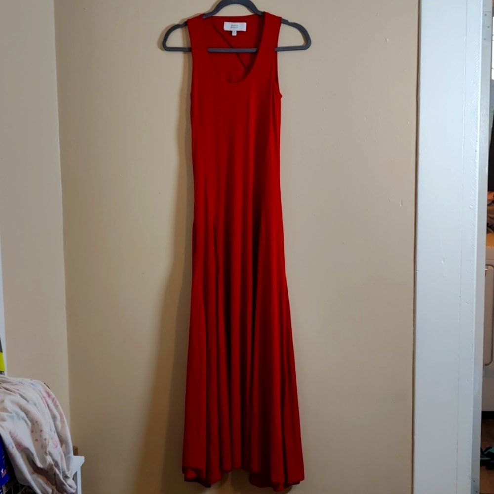 Woman's Elizabeth and James TEXTILE red sleeveless maxi dress size XS